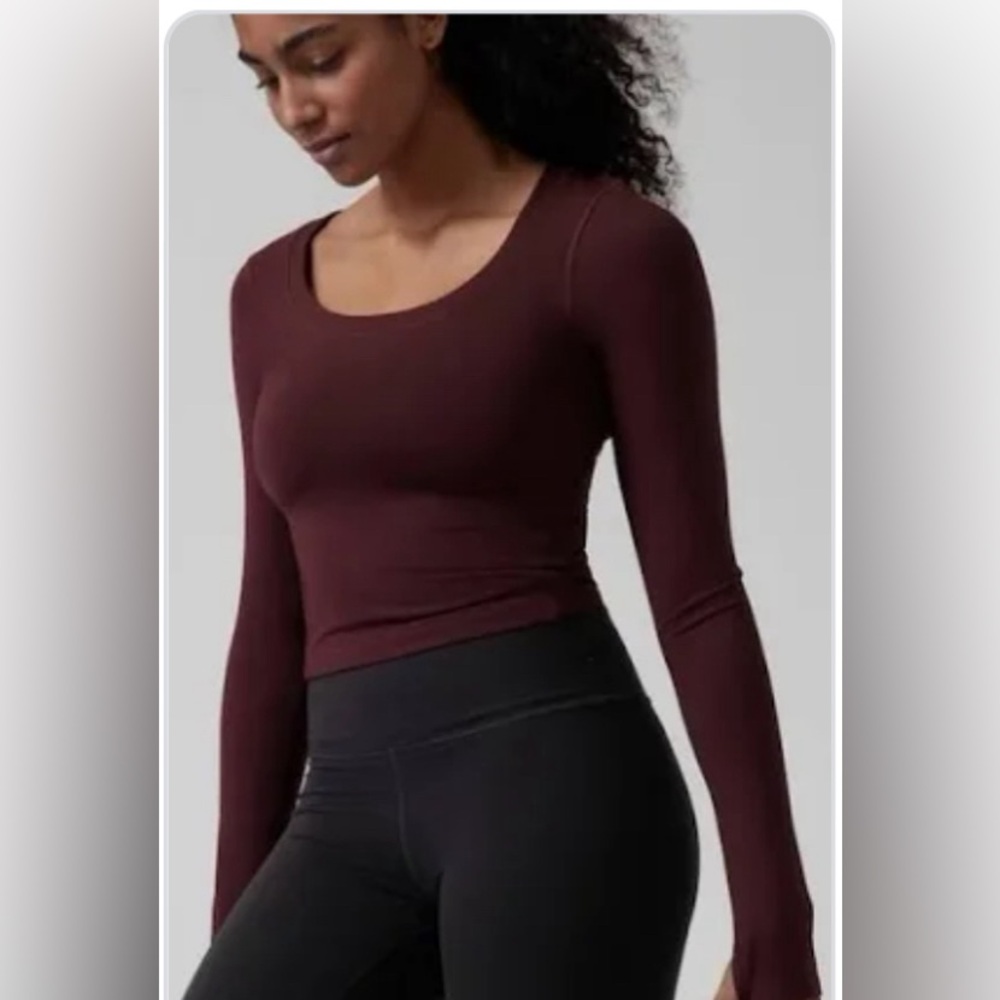 Athleta crop Shanti top, Sz L